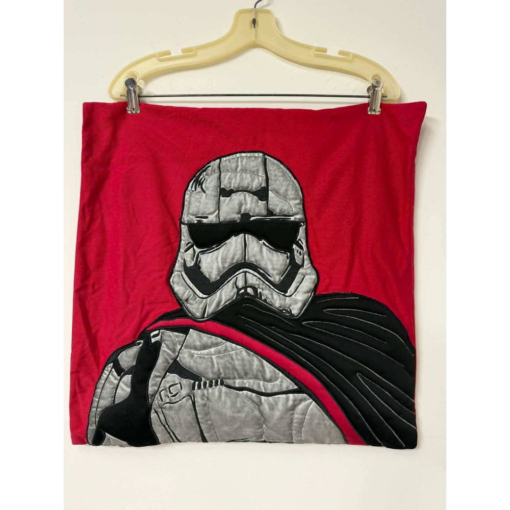 Pottery Barn Kids Star Wars Captain Phasma Pillow Sham Red 20x20 Square Quilted